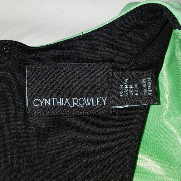 Cynthia Rowley Women’s Fit and Flare Knee Length Sleeveless Green Dress Size M - Picture 7 of 10